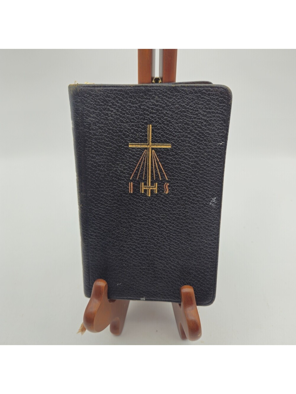 Moments With God Vintage 1942 Black Leatherette Book By Rev Edward F Garesche